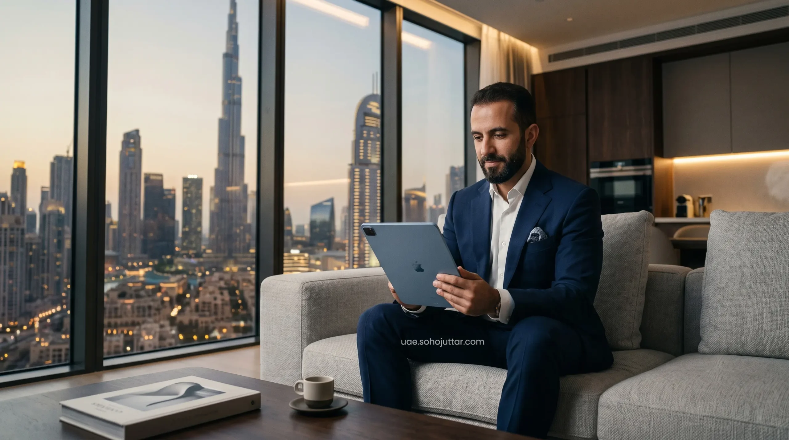 Elite Emirati and expat travelers planning a winter 2026 luxury staycation in Dubai using digital algorithms.