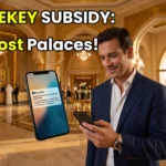 Wealthy executive redeeming Expedia VIP perks and Hotels.com rewards for a luxury stay at an Abu Dhabi 7-star resort.